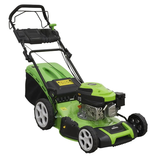 Dellonda DG101 Self-Propelled Petrol Lawnmower Grass Cutter with Height Adjustment & Grass Bag 149cc 18"/46cm 4-Stroke Engine Dellonda