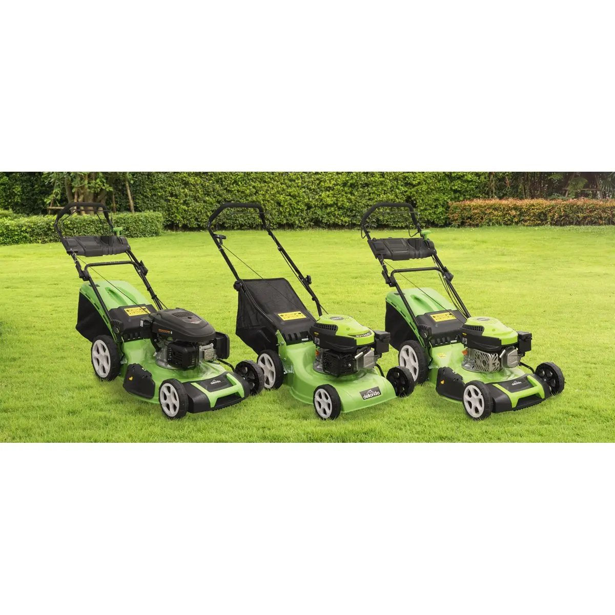 Dellonda DG102 Self-Propelled Petrol Lawnmower Grass Cutter with Height Adjustment & Grass Bag 171cc 20"/51cm 4-Stroke Engine Dellonda