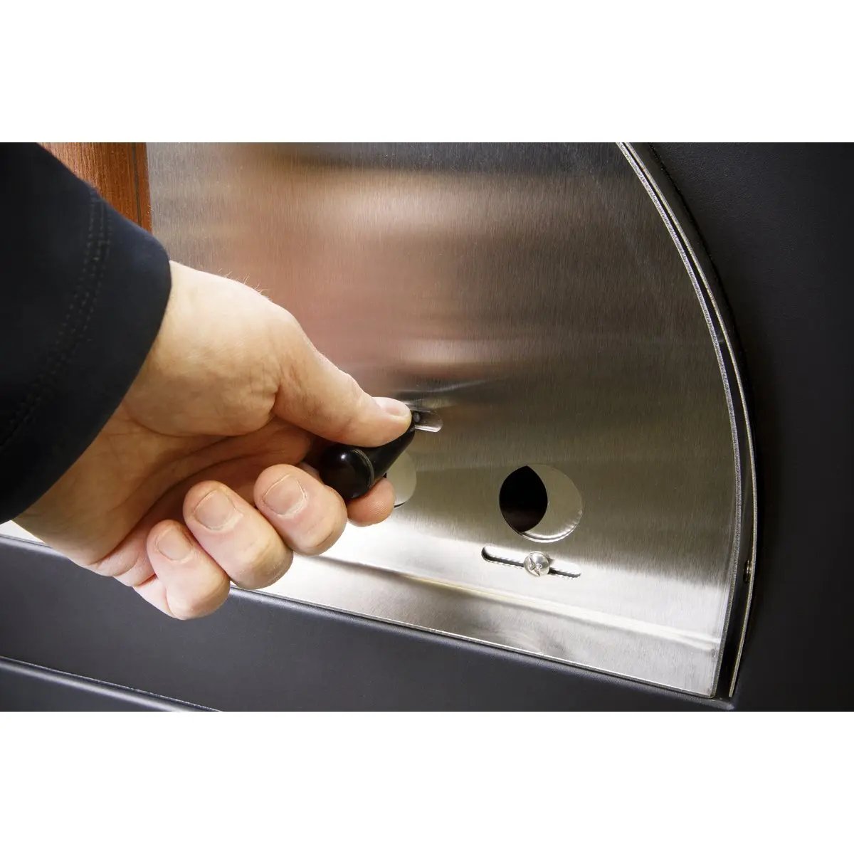 Dellonda DG103 Large Outdoor Wood-Fired Pizza Oven & Smoker with Side Shelves & Stand Dellonda