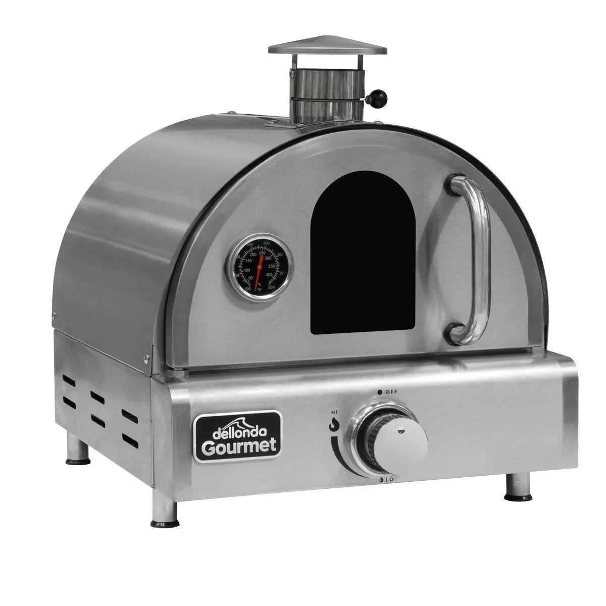 Dellonda DG104 Outdoor Tabletop Gas Powered Pizza Oven with Temperature Display Dellonda