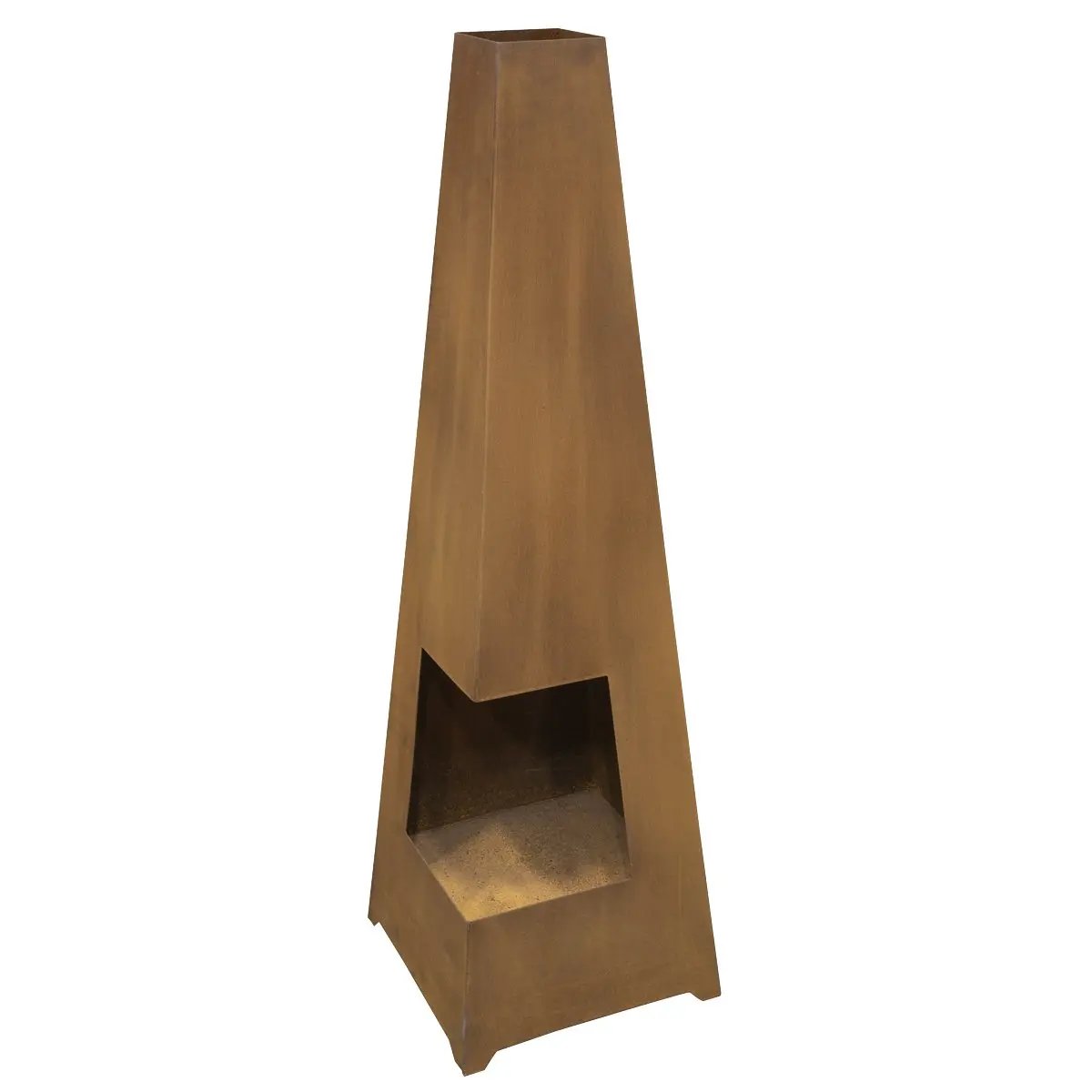 Dellonda DG106 Chiminea Wood Burner Heater for Outdoors W45cm x H150cm Corten Steel Dellonda