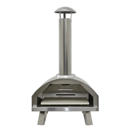 Dellonda DG11 14" Portable Wood-Fired Pizza & Smoking Oven - Stainless Steel Dellonda