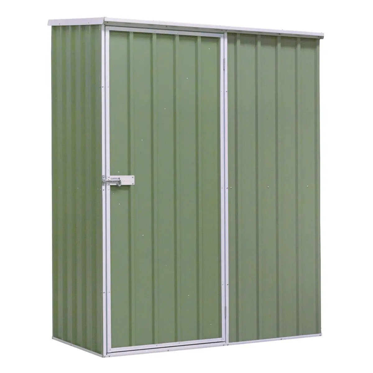 Dellonda DG113 Galvanized Steel Garden/Outdoor/Storage Shed 1.5 x 0.8 x 1.9m Pent Style Roof - Green Dellonda