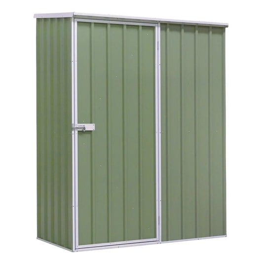 Dellonda DG113 Galvanized Steel Garden/Outdoor/Storage Shed 1.5 x 0.8 x 1.9m Pent Style Roof - Green Dellonda