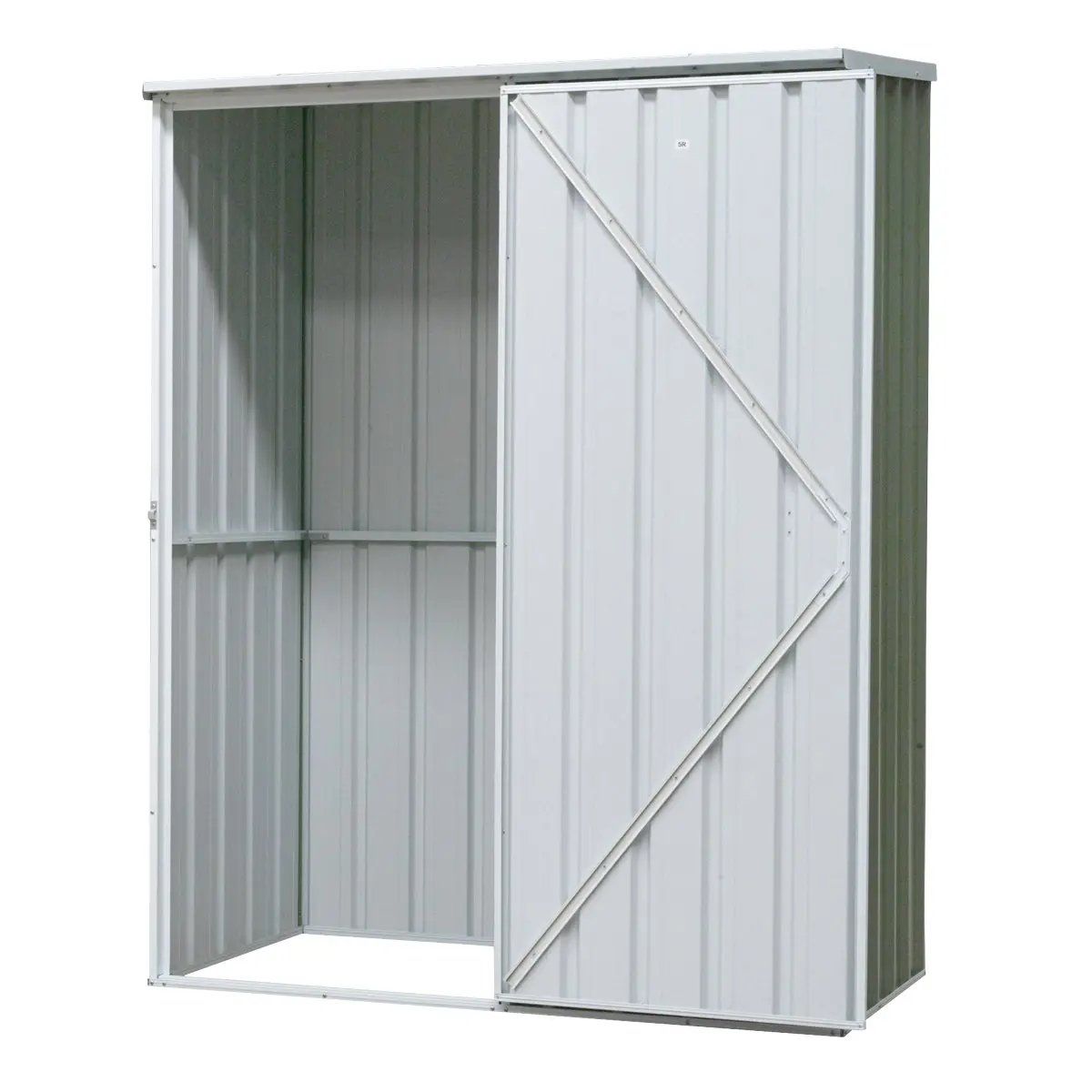 Dellonda DG113 Galvanized Steel Garden/Outdoor/Storage Shed 1.5 x 0.8 x 1.9m Pent Style Roof - Green Dellonda