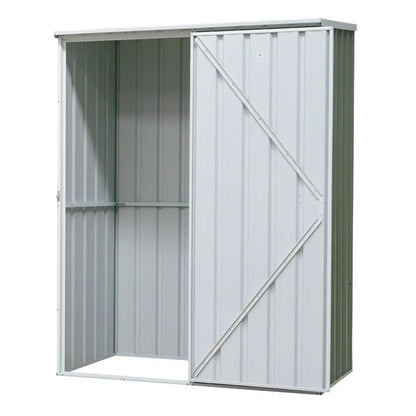 Dellonda DG113 Galvanized Steel Garden/Outdoor/Storage Shed 1.5 x 0.8 x 1.9m Pent Style Roof - Green Dellonda