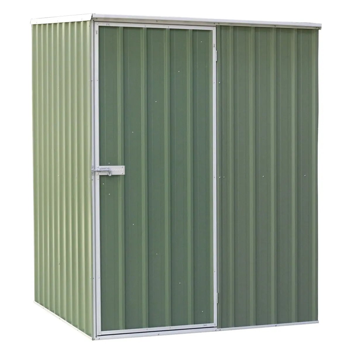 Dellonda DG114 Galvanised Steel Metal Garden/Outdoor/Storage Shed 5FT x 5FT Pent Style Roof – Green Dellonda