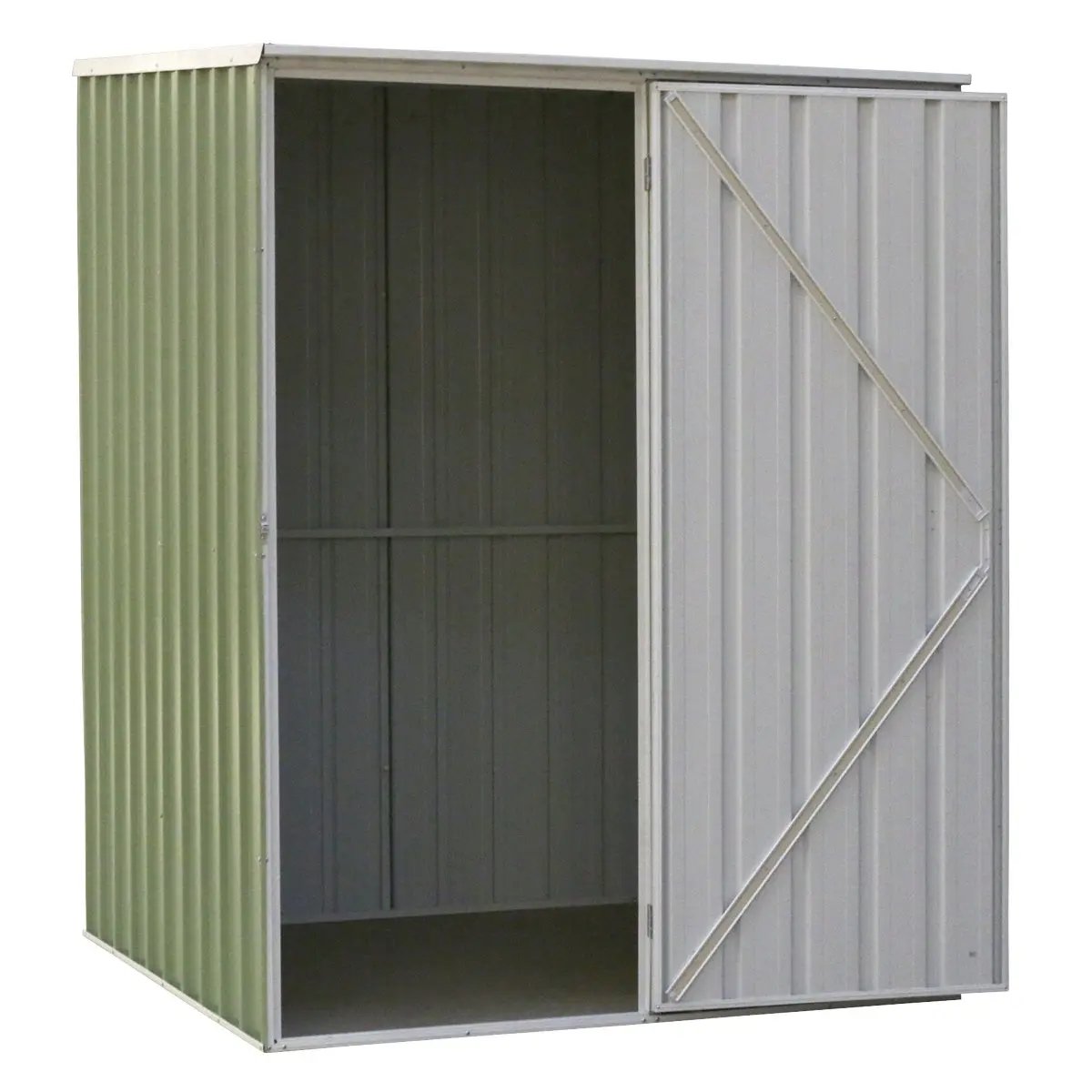Dellonda DG114 Galvanised Steel Metal Garden/Outdoor/Storage Shed 5FT x 5FT Pent Style Roof – Green Dellonda