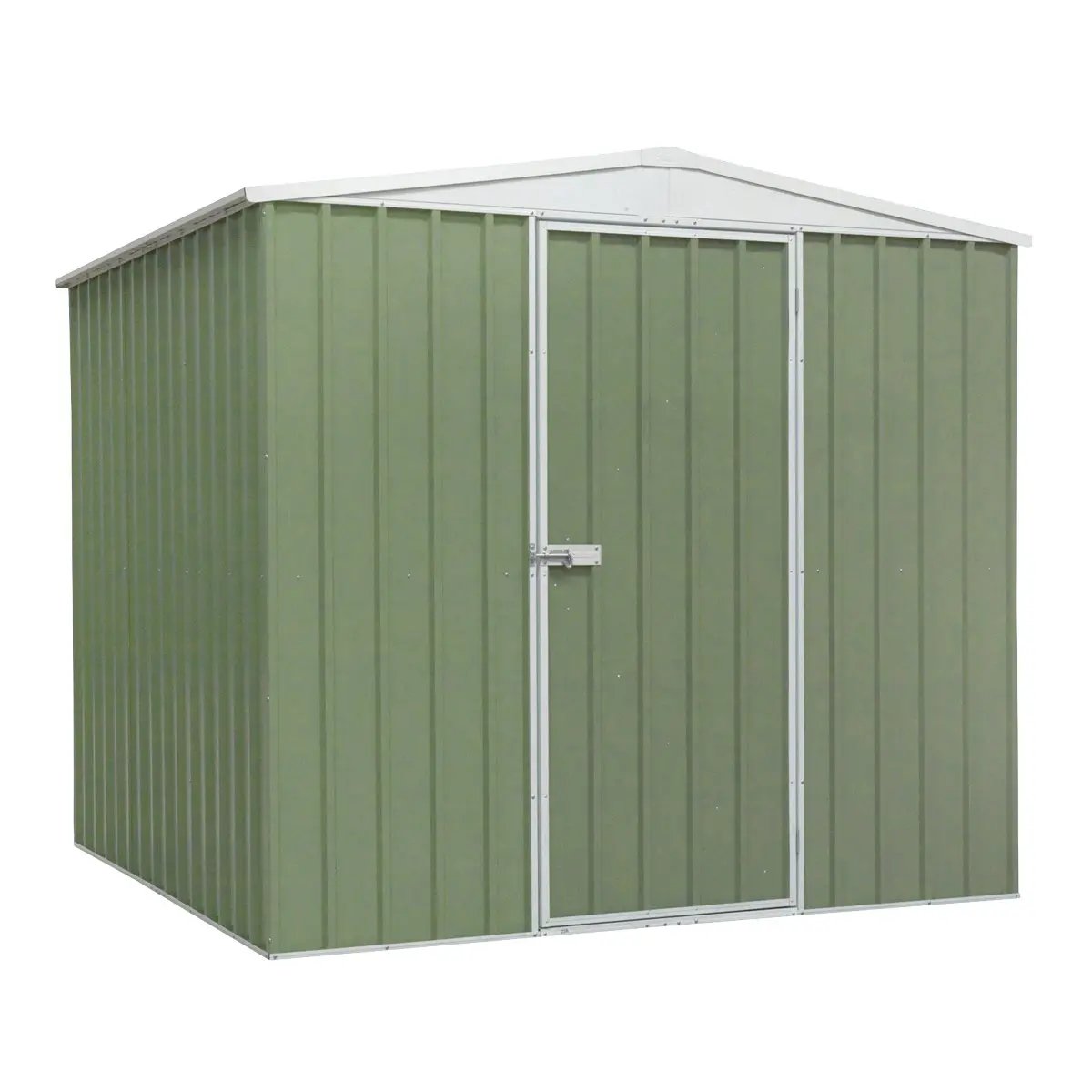 Dellonda DG115 Galvanised Steel Metal Garden/Outdoor/Storage Shed 7.5FT x 7.5FT Apex Style Roof - Green Dellonda