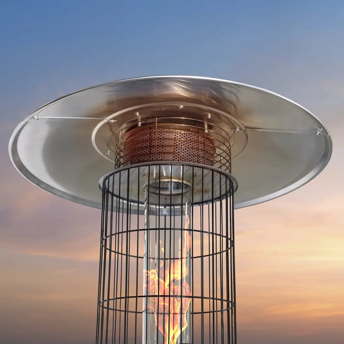 Dellonda DG124 Gas Patio Heater 13kW for Commercial & Domestic Use Black Dellonda