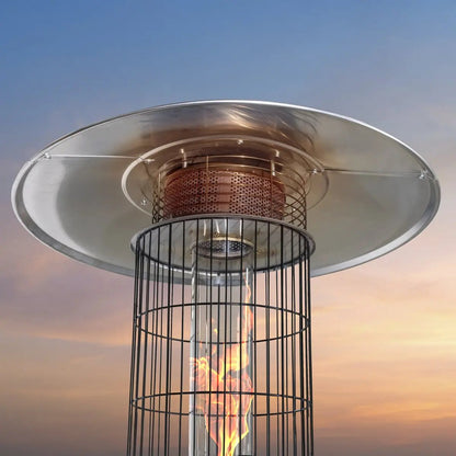 Dellonda DG124 Gas Patio Heater 13kW for Commercial & Domestic Use Black Dellonda