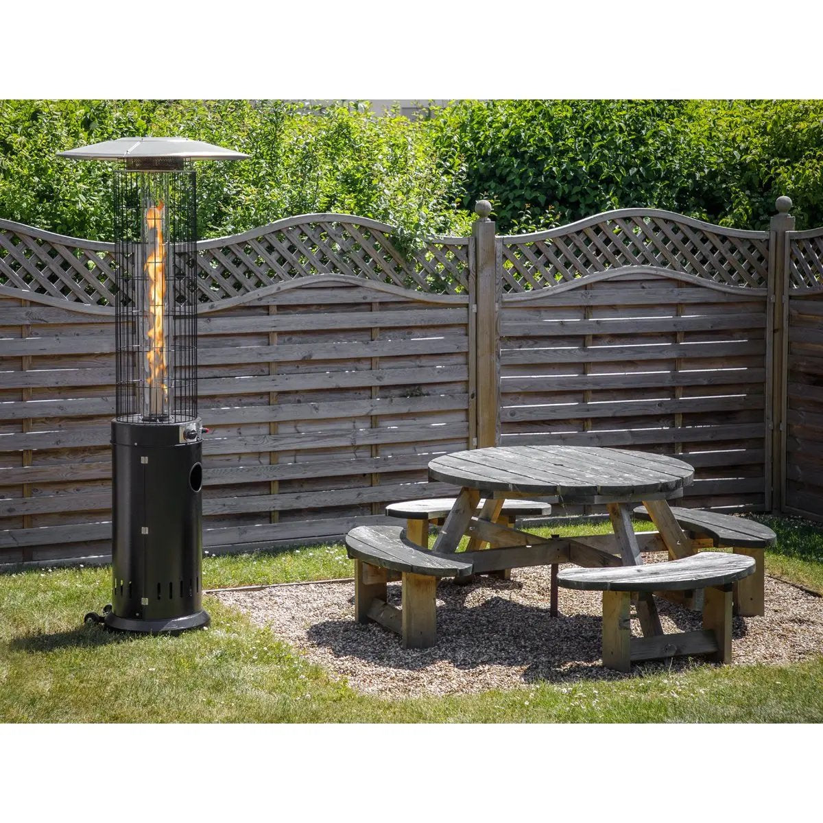 Dellonda DG124 Gas Patio Heater 13kW for Commercial & Domestic Use Black Dellonda