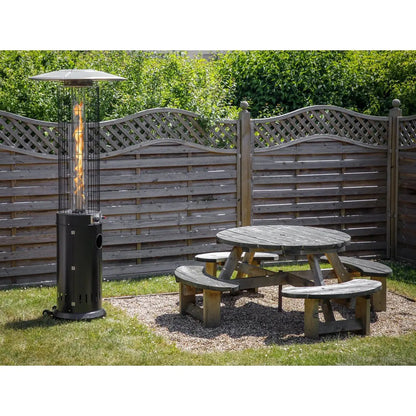 Dellonda DG124 Gas Patio Heater 13kW for Commercial & Domestic Use Black Dellonda