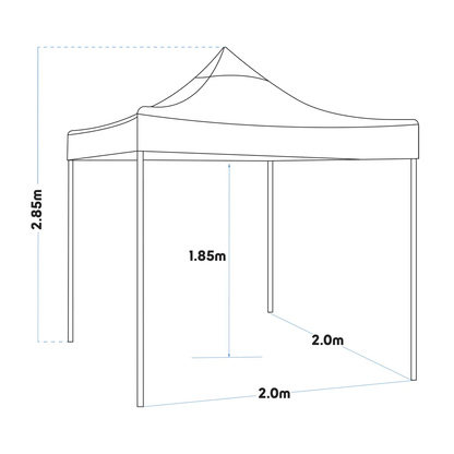 Dellonda DG126 Premium 2x2m Pop-Up Gazebo Heavy Duty PVC Coated Water Resistant Fabric Beige Dellonda