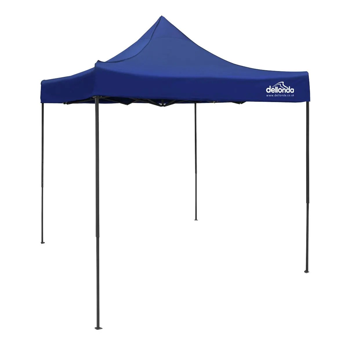 Dellonda DG127 Premium 2x2m Pop-Up Gazebo Heavy Duty PVC Coated Water Resistant Fabric Blue Dellonda