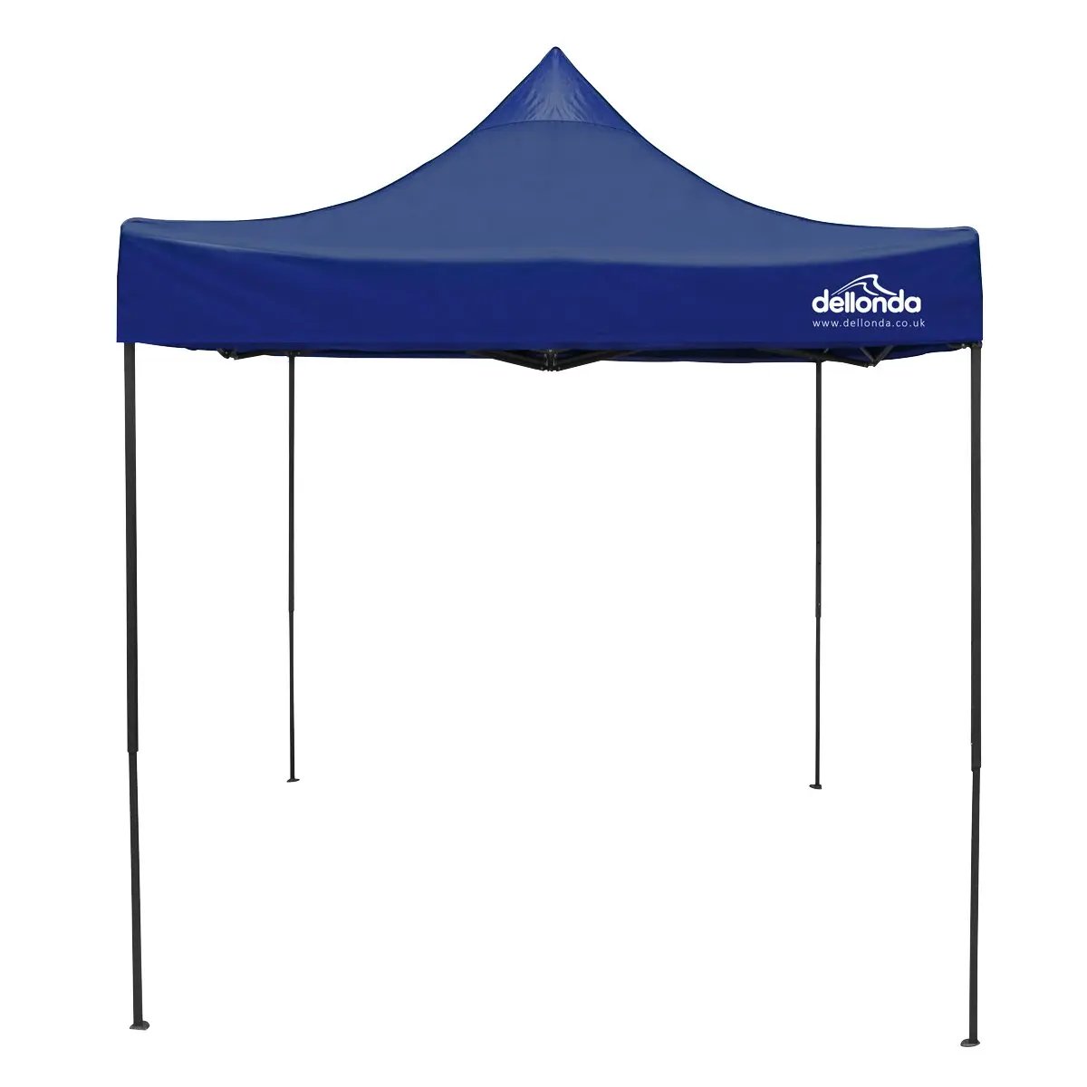 Dellonda DG127 Premium 2x2m Pop-Up Gazebo Heavy Duty PVC Coated Water Resistant Fabric Blue Dellonda