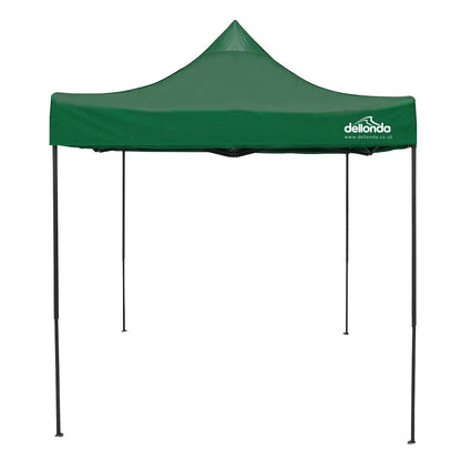 Dellonda DG128 Premium 2x2m Pop-Up Gazebo Heavy Duty PVC Coated Water Resistant Fabric Dark Green Dellonda