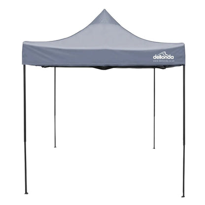 Dellonda DG129 Premium 2x2m Pop-Up Gazebo Heavy Duty PVC Coated Water Resistant Fabric Grey Dellonda