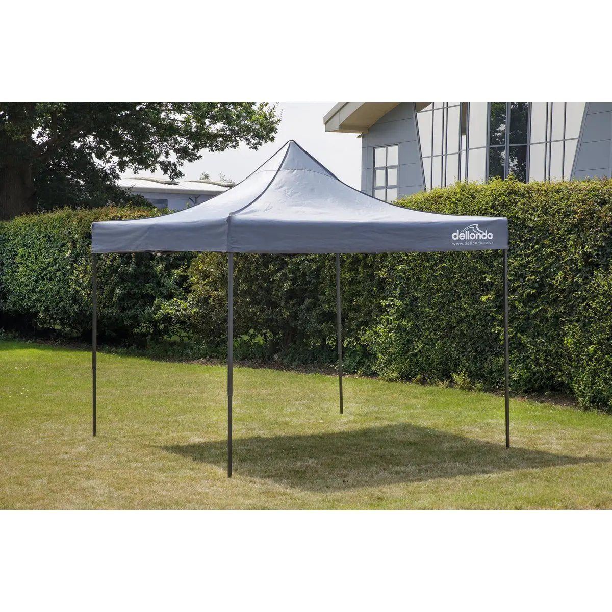 Dellonda DG129 Premium 2x2m Pop-Up Gazebo Heavy Duty PVC Coated Water Resistant Fabric Grey Dellonda