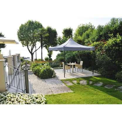 Dellonda DG129 Premium 2x2m Pop-Up Gazebo Heavy Duty PVC Coated Water Resistant Fabric Grey Dellonda