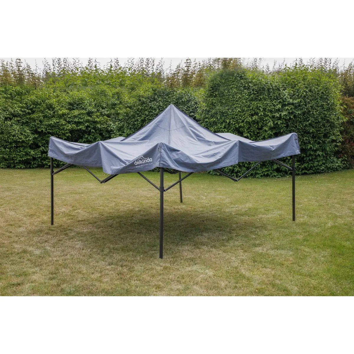 Dellonda DG129 Premium 2x2m Pop-Up Gazebo Heavy Duty PVC Coated Water Resistant Fabric Grey Dellonda