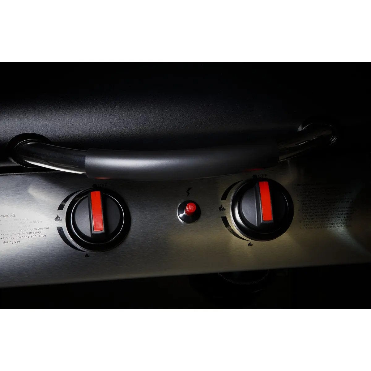 Dellonda DG13 2 Burner Gas BBQ Grill with Ignition & Thermometer - Black/Stainless Steel Dellonda