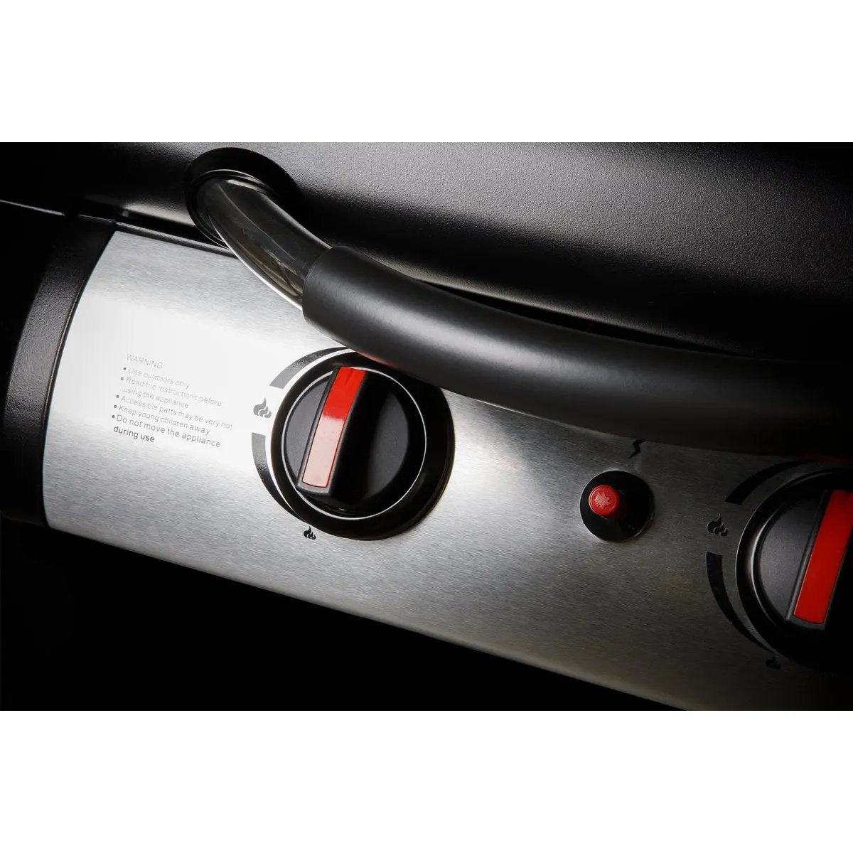 Dellonda DG13 2 Burner Gas BBQ Grill with Ignition & Thermometer - Black/Stainless Steel Dellonda