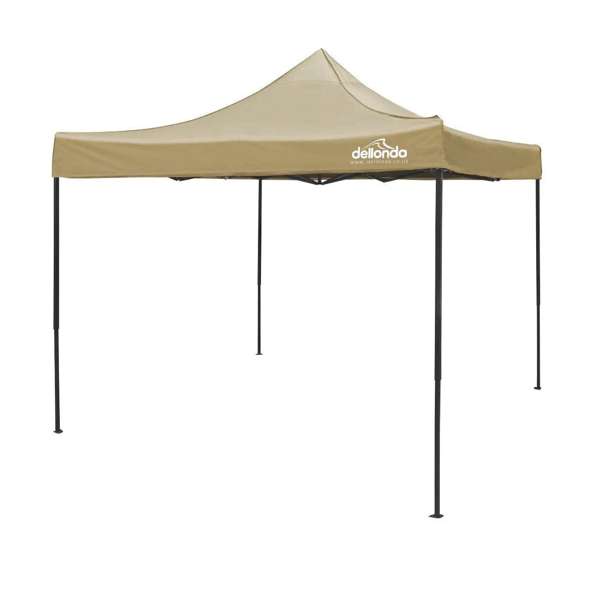 Dellonda DG130 Premium 3 x 3m Pop-Up Gazebo PVC Coated Water Resistant Fabric Beige Dellonda