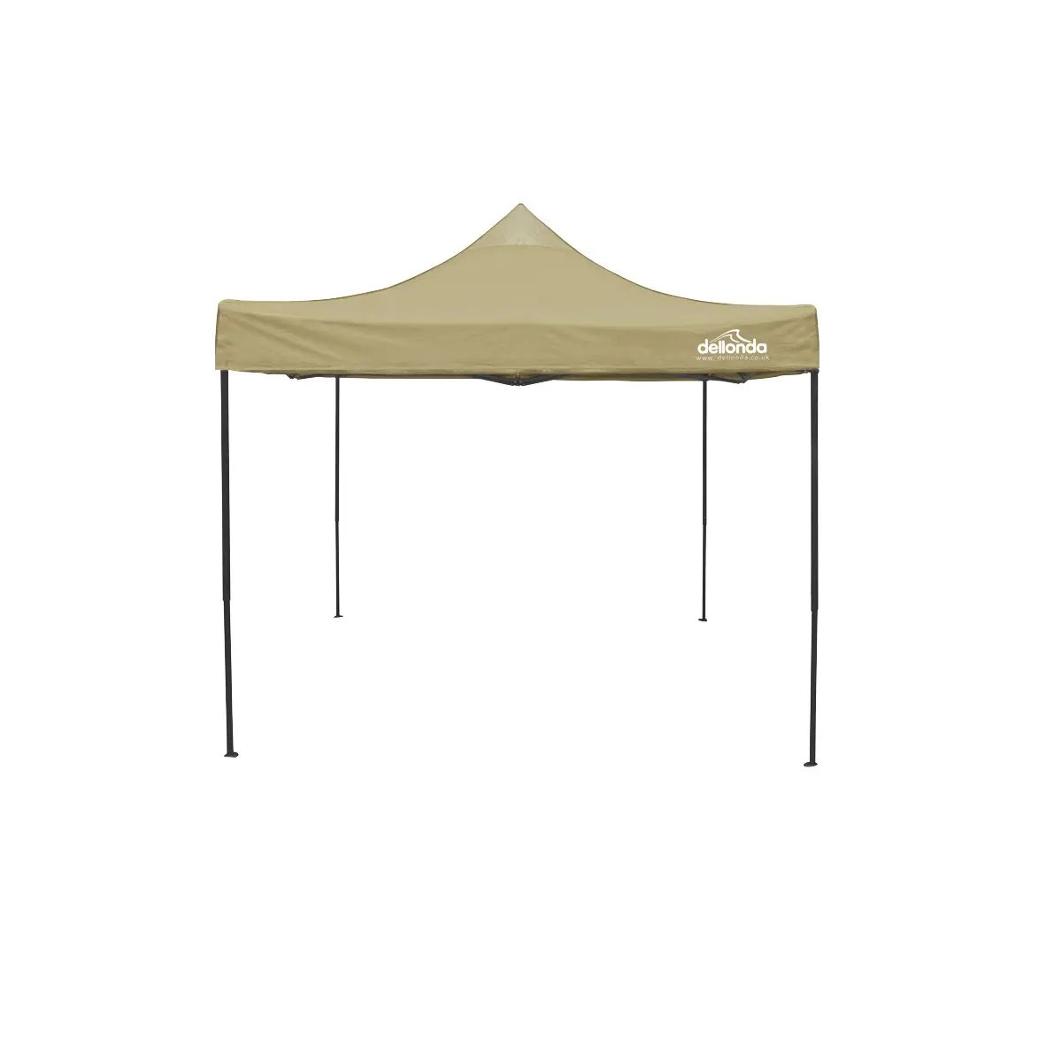 Dellonda DG130 Premium 3 x 3m Pop-Up Gazebo PVC Coated Water Resistant Fabric Beige Dellonda