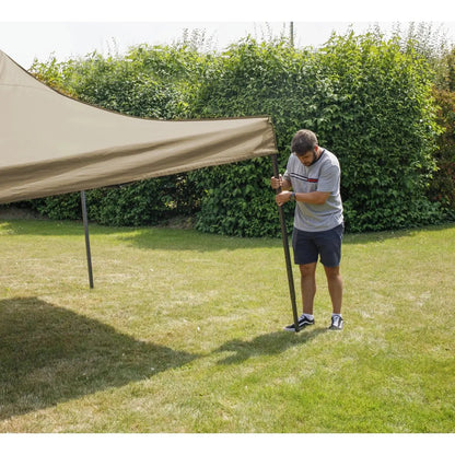 Dellonda DG130 Premium 3 x 3m Pop-Up Gazebo PVC Coated Water Resistant Fabric Beige Dellonda
