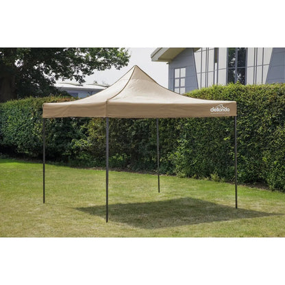 Dellonda DG130 Premium 3 x 3m Pop-Up Gazebo PVC Coated Water Resistant Fabric Beige Dellonda