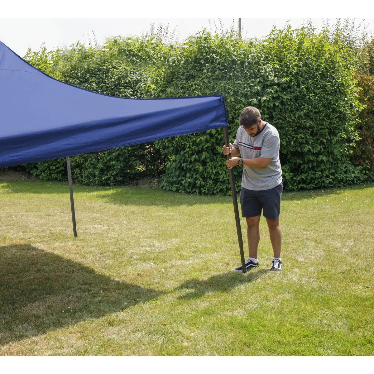 Dellonda DG131 Premium 3 x 3m Pop-Up Gazebo PVC Coated Water Resistant Fabric Blue Dellonda