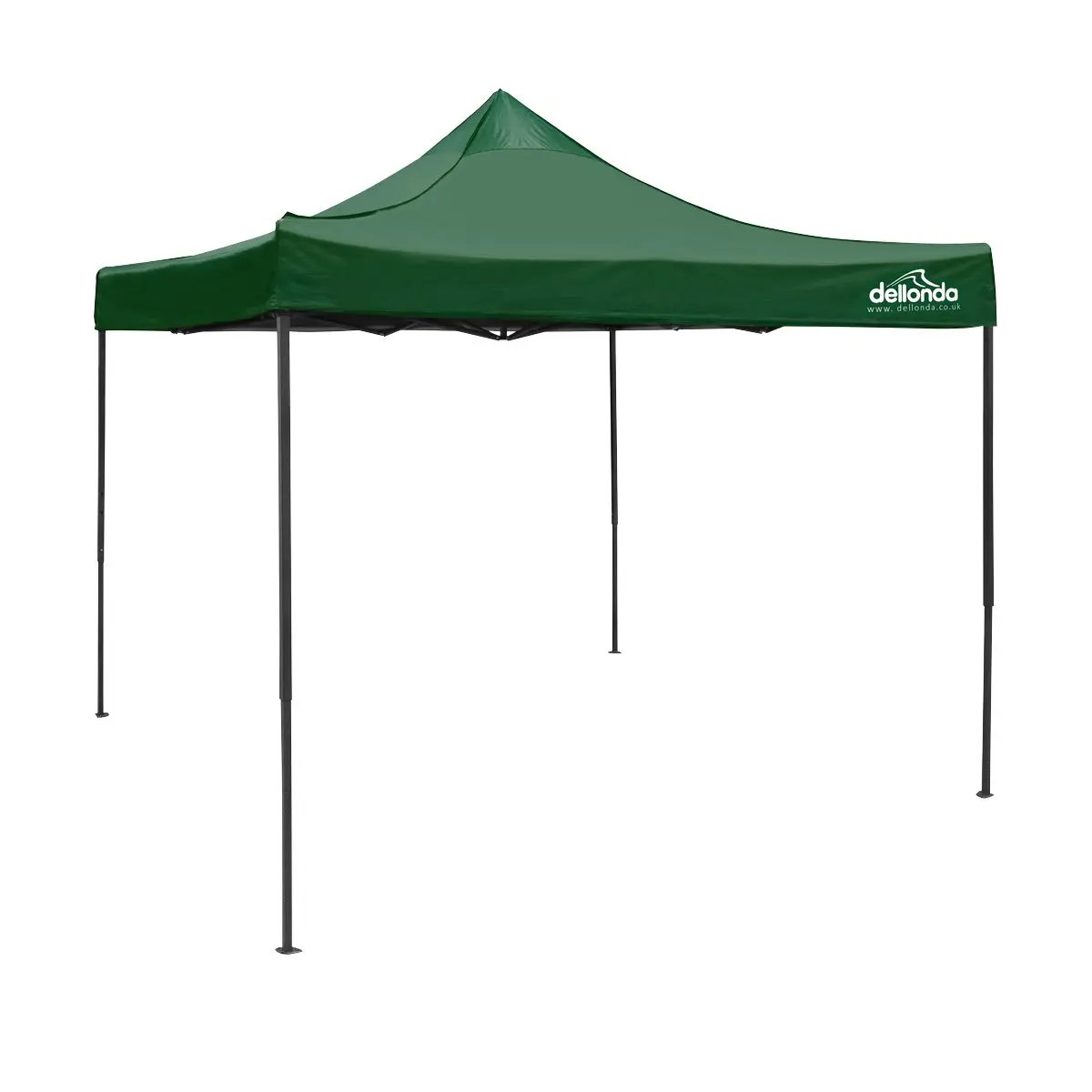 Dellonda DG132 Premium 3 x 3m Pop-Up Gazebo PVC Coated Water Resistant Fabric Dark Green Dellonda