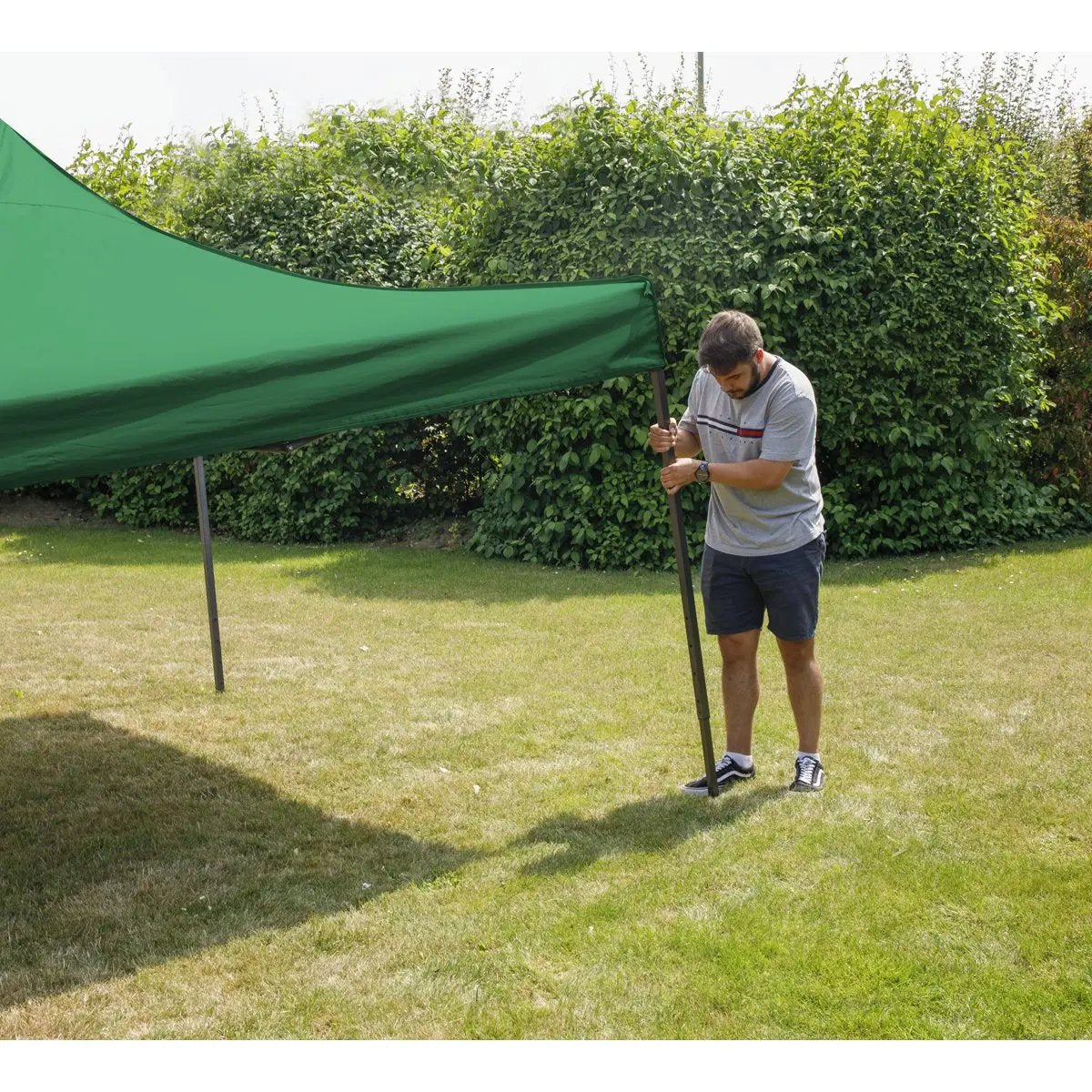Dellonda DG132 Premium 3 x 3m Pop-Up Gazebo PVC Coated Water Resistant Fabric Dark Green Dellonda