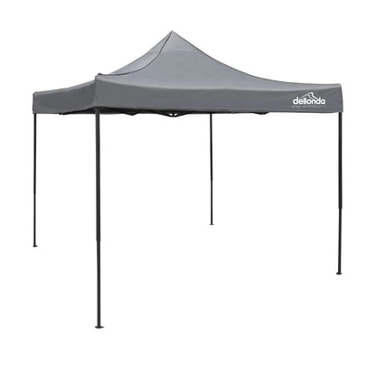 Dellonda DG133 Premium 3 x 3m Pop-Up Gazebo PVC Coated Water Resistant Fabric Grey Dellonda
