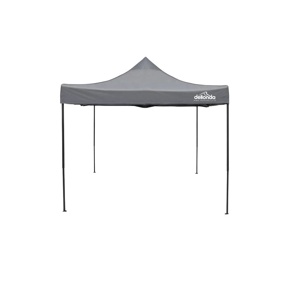 Dellonda DG133 Premium 3 x 3m Pop-Up Gazebo PVC Coated Water Resistant Fabric Grey Dellonda