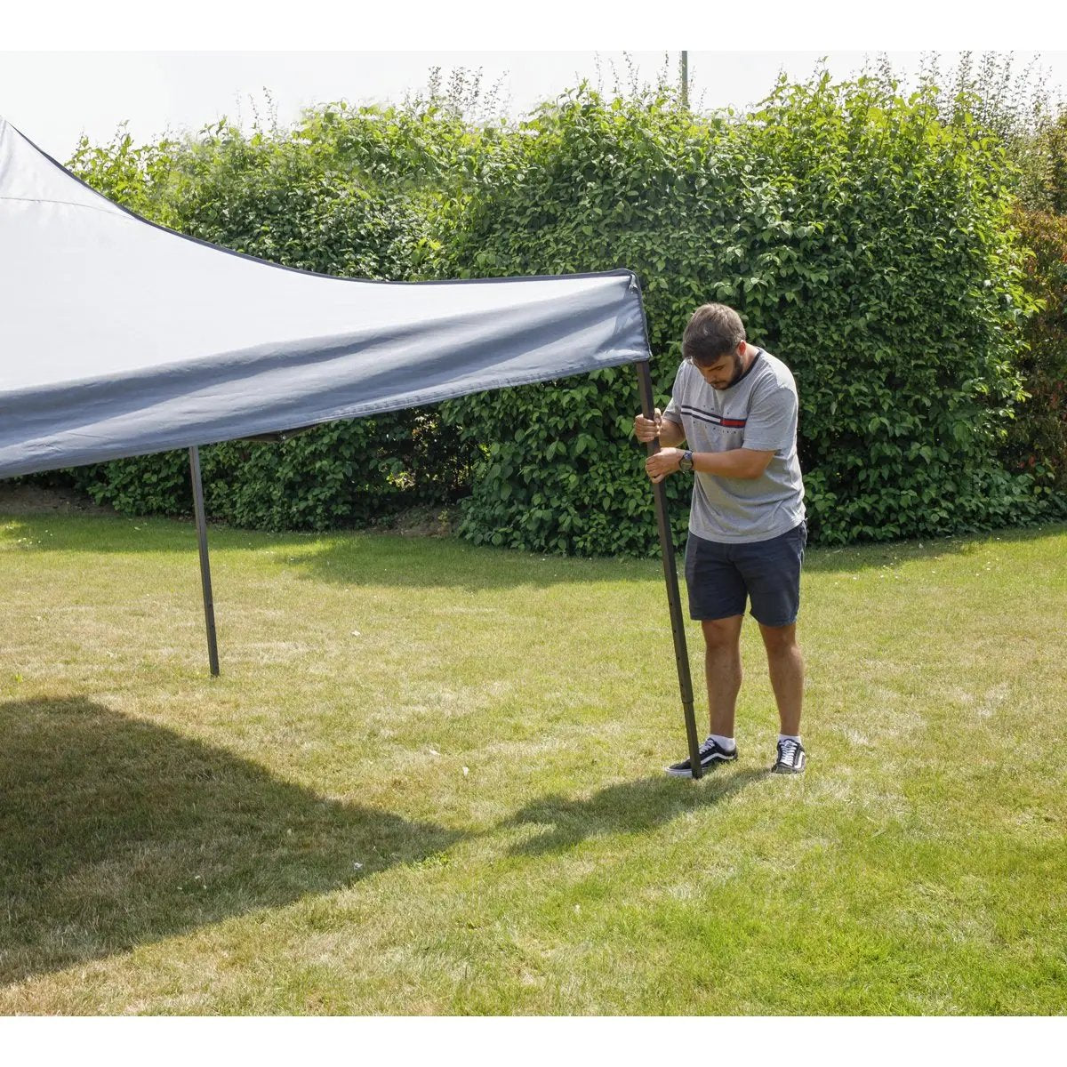 Dellonda DG133 Premium 3 x 3m Pop-Up Gazebo PVC Coated Water Resistant Fabric Grey Dellonda