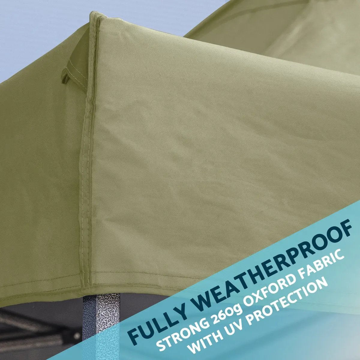 Dellonda DG134 Premium 3 x 4.5m Pop-Up Gazebo Heavy Duty PVC Coated Water Resistant Fabric Beige Dellonda