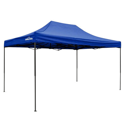 Dellonda DG135 Premium 3 x 4.5m Pop-Up Gazebo Heavy Duty PVC Coated Water Resistant Fabric Blue Dellonda