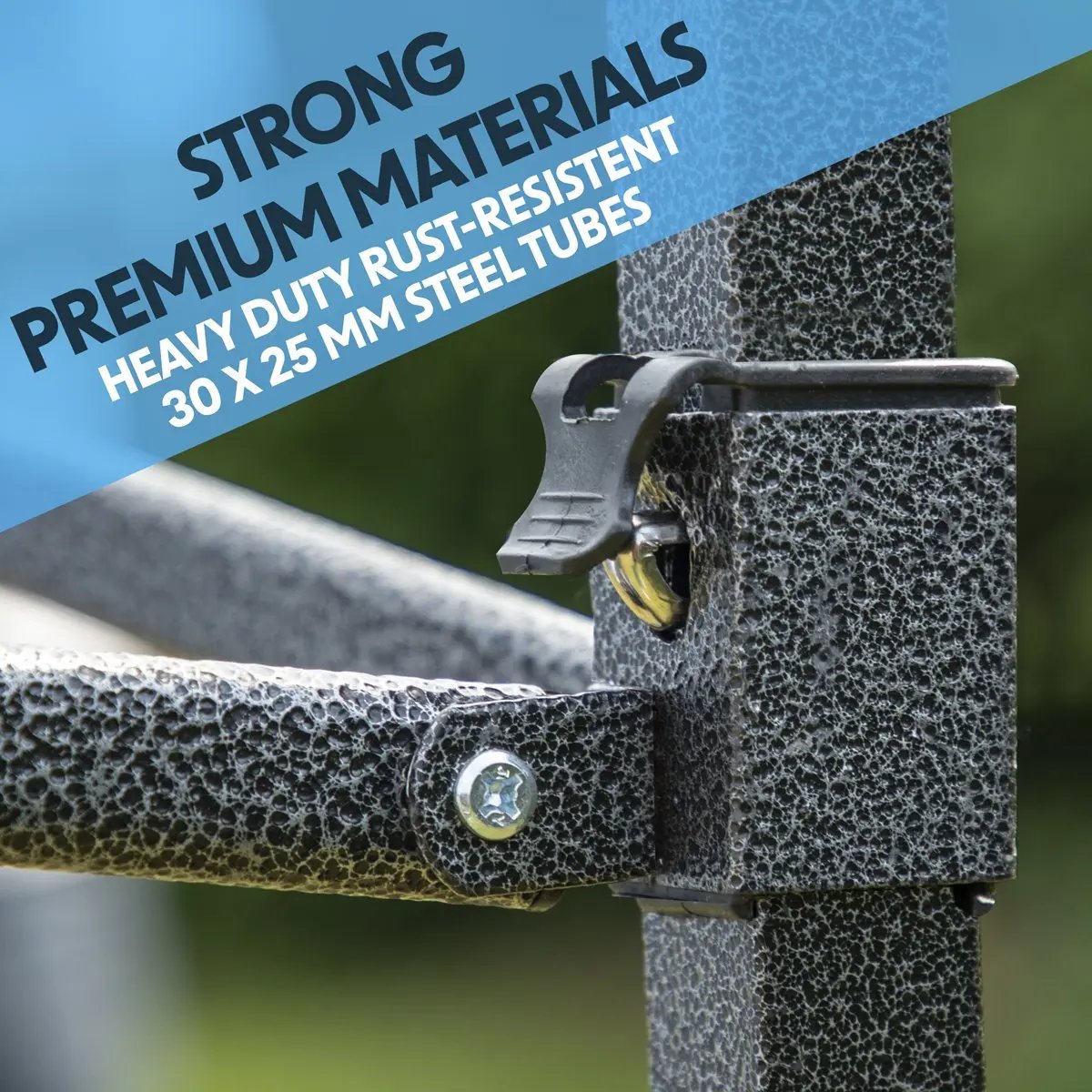 Dellonda DG136 Premium 3 x 4.5m Pop-Up Gazebo Heavy Duty PVC Coated Water Resistant Fabric Dark Green Dellonda