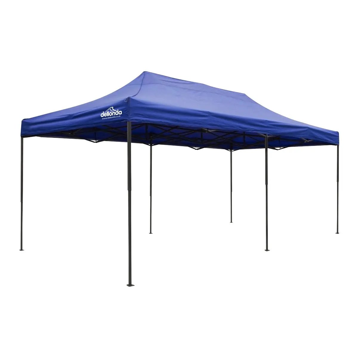 Dellonda DG139 Premium 3x6m Pop-Up Gazebo Heavy Duty PVC Coated Water Resistant Fabric Blue Dellonda
