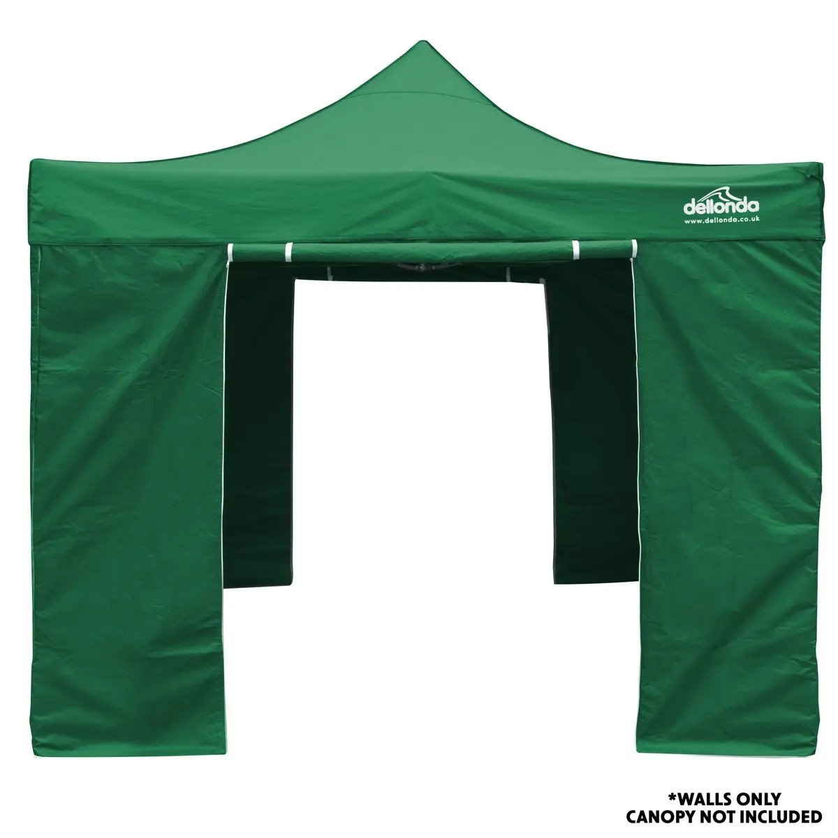 Dellonda DG144 Premium Side Walls/Doors/Windows for Gazebo/Marquee Fits 2 x 2m Models - Dark Green Dellonda
