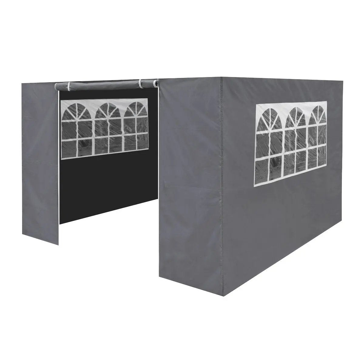 Dellonda DG145 Premium Side Walls/Doors/Windows for Gazebo/Marquee Fits 2 x 2m Models - Grey Dellonda