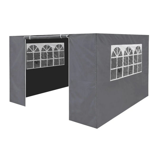 Dellonda DG145 Premium Side Walls/Doors/Windows for Gazebo/Marquee Fits 2 x 2m Models - Grey Dellonda