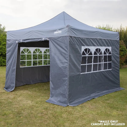 Dellonda DG145 Premium Side Walls/Doors/Windows for Gazebo/Marquee Fits 2 x 2m Models - Grey Dellonda
