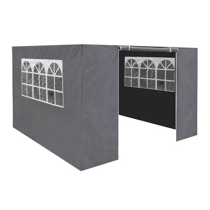 Dellonda DG145 Premium Side Walls/Doors/Windows for Gazebo/Marquee Fits 2 x 2m Models - Grey Dellonda