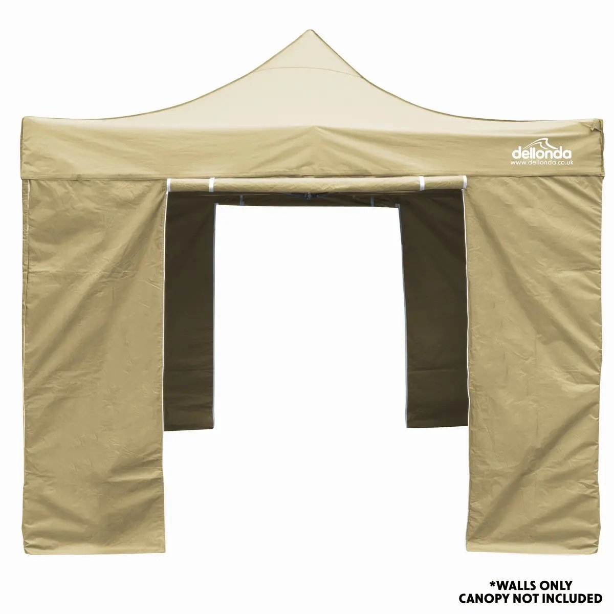 Dellonda DG146 Premium Gazebo/Marquee Side Walls/Doors/Windows Fits 3 x 3m Models - Beige Dellonda