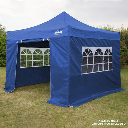 Dellonda DG147 Premium Gazebo/Marquee Side Walls/Doors/Windows Fits 3 x 3m Models - Blue Dellonda