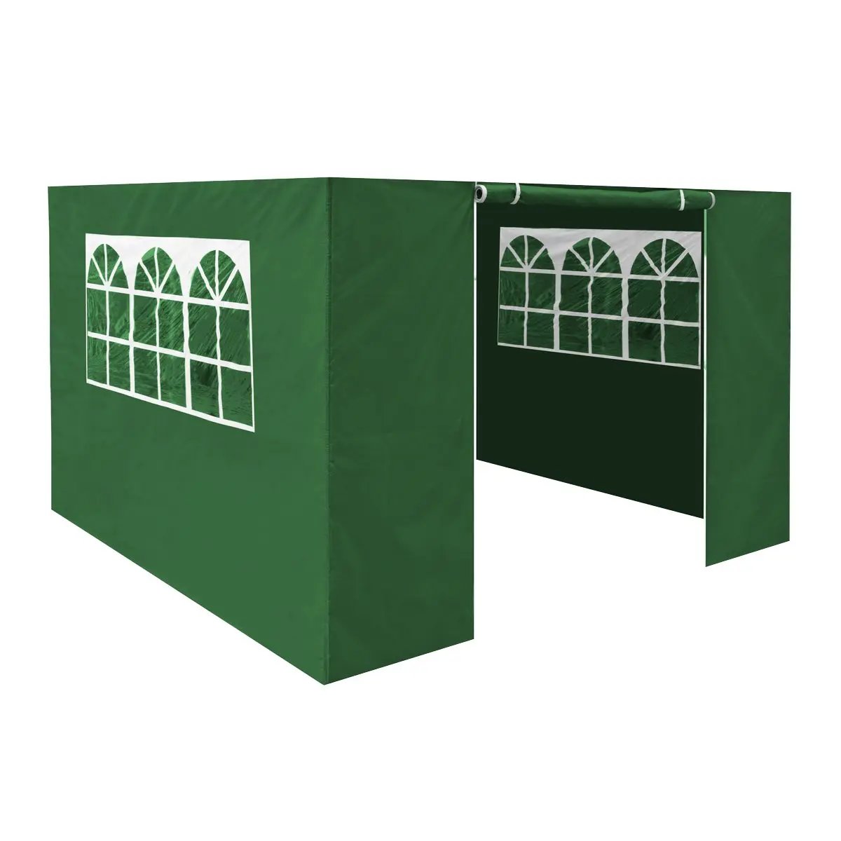 Dellonda DG148 Premium Gazebo/Marquee Side Walls/Doors/Windows Fits 3 x 3m Models - Dark Green Dellonda