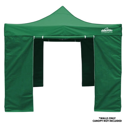 Dellonda DG148 Premium Gazebo/Marquee Side Walls/Doors/Windows Fits 3 x 3m Models - Dark Green Dellonda